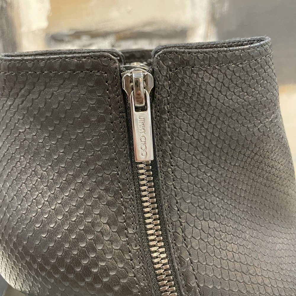 Jimmy Choo Embossed Leather Boots - Picture 8 of 13